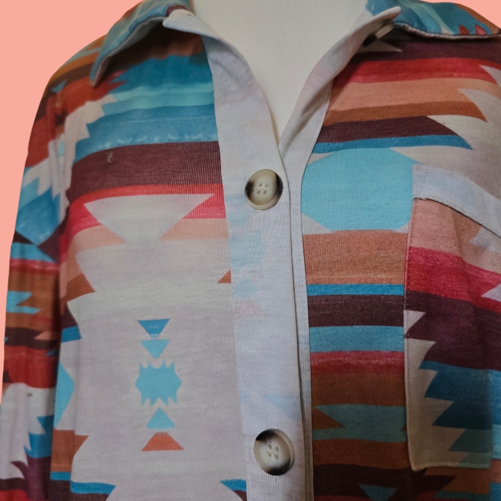Multicolor Button Down Shirt - Picture 5 of 6